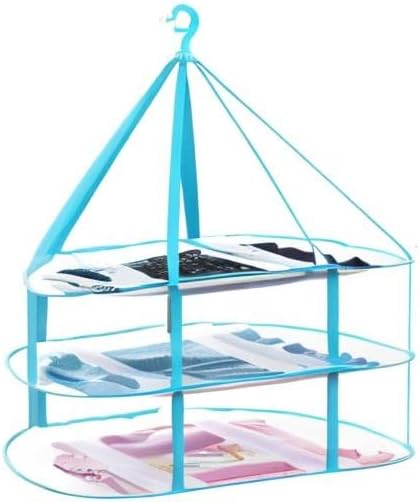 Large Size Sweater Hanging Dryer, 3 Tier Folding Drying Rack, Lay Flat to Dry Mesh Clothes Hanger for Sweater, Delicates and Swimsuit(30.3X24.4X30.7 in/1PCS)