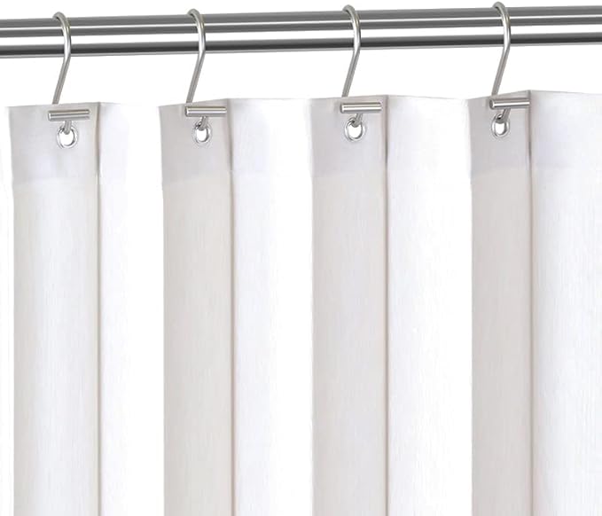 Gracelife Shower Curtain Hooks,Set of 12 Rust Resistant Metal Shower Curtain Rings for Bathroom,T-Bar Decorative Hooks Hangers for Shower Rod (Nickel)
