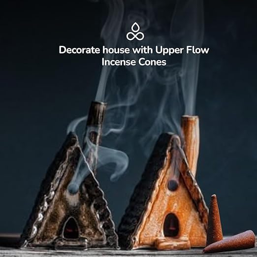 CALMVEDA Bohemian Incense Cones Bundle - 24 Inscents-Cones (Patchouli Incense & Nag Champa Incense Cones) Charcoal-Free & Handmade from Upcycled Sacred Flowers|Retro Meditation Combo Pack