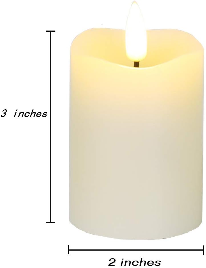 Eywamage Ivory Flameless Votive Candles with Timer Batteries Set of 6