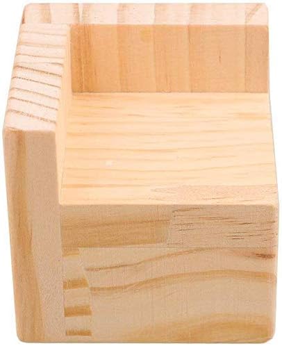 Mysummer Pack of 4 Bed Risers Square Wood Color Furniture Risers, Add 2" Height to Sofa,Desks,Tables and Chairs Creat Underbed Storage