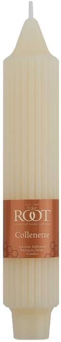 Root 4-Count Unscented Grecian Collenette Candles, 7-Inch, Ivory