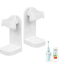 Electric Toothbrush Holders for Bathroom, Electric Toothbrush Organizer, Bathrooms Toothbrush Storage for Shower Space-Saving, Mirror Toothbrush Holder Wall Mounted, ABS(White)