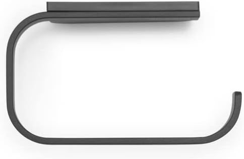 Brabantia Mindset Wall Mounted Toilet Roll Holder (Mineral Infinite Gray) Wide Opening, Bathroom Tissue Rack, Concealed Fixings, Anti-Rust Materials