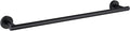 TASTOS 23.6 Inch Bath Towel Bar Matte Black, Premium SUS304 Stainless Steel Round Style Bathroom Heavy Duty Holder, Kitchen Rod, Wall Mount With Screws Rack