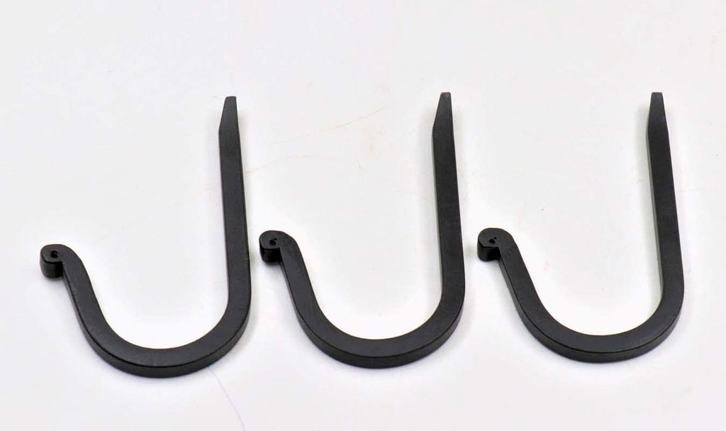 THDC Single Prong Wrought Iron Hooks, Vintage Hand Forged Iron Curved Metal Fasteners – Decorative Colonial Wall Décor, Heavy Duty Wall Hooks, Hangers for Keys, Coats, Robe, Bags, Home, Kitchen (3)