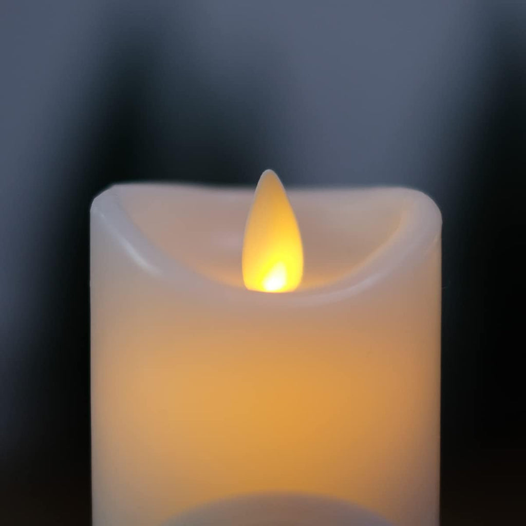 Sacred Heart of Jesus Flameless Prayer Candle, Real Wax, Moving Wick, Jesus Devotion Flicker Bright Candles, Battery Operated with Remote Timer Function