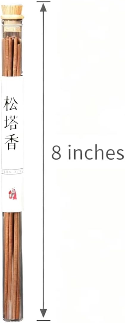 Natural Pine Cone Incense Sticks - 20g/Tube Handmade Aromatherapy Incense (20.5cm Length), Mild Scent for Relaxation, Yoga & Home Decor