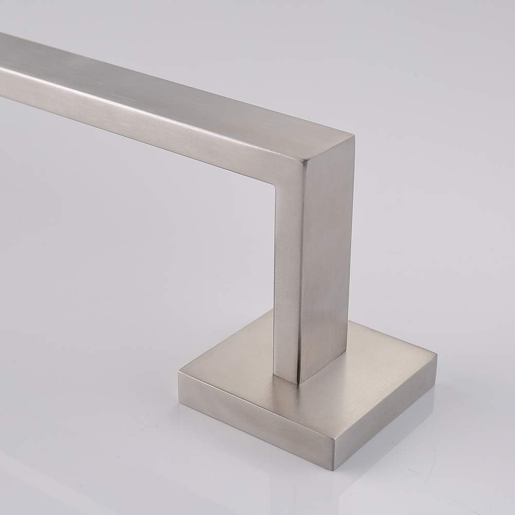 TASTOS 16 Inch Towel Bar Rack Brushed Nickel, Stainless Steel Modren Square Towel Holder for Bathroom Kitchen Wall Mounted