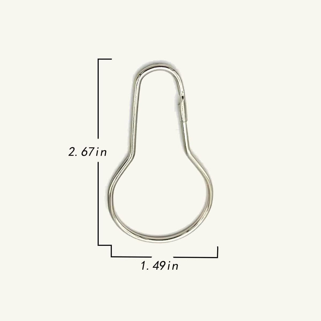 Shower Curtain Rings Hooks, Rust-Resistant Metal Shower Curtain Hooks, Stainless Steel Shower Curtain Rings for Bathroom Shower Curtain Rod (50PCS)