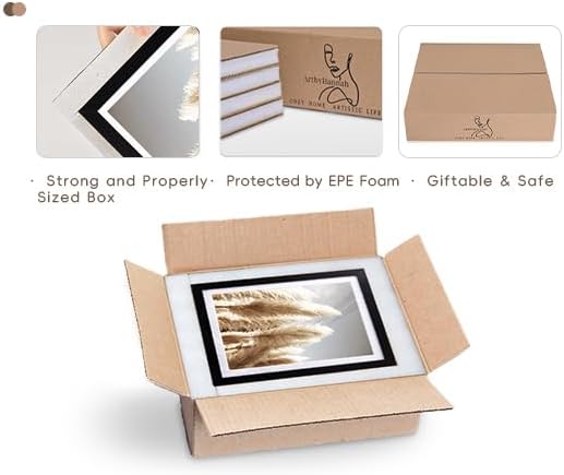 ArtbyHannah Gallery Wall Frame Set, 8 Pack Black Picture Frames, Small