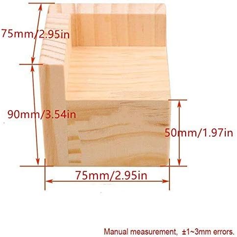 Mysummer Pack of 4 Bed Risers Square Wood Color Furniture Risers, Add 2" Height to Sofa,Desks,Tables and Chairs Creat Underbed Storage