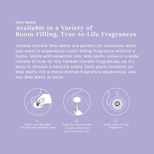 Yankee Candle Scented Wax Melts for Wax Warmers, Long Lasting Home Fragrance, Odor Eliminating Wax Cubes, Lilac Blossoms, 6 Count (Pack of 2)