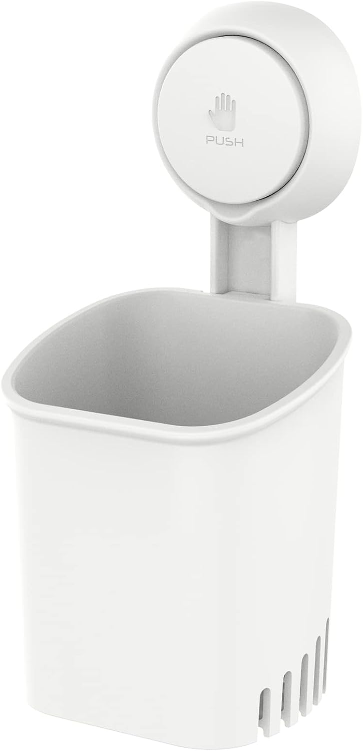 TAILI Suction Cup Toothbrush Holders for Bathroom Wall Mounted, White