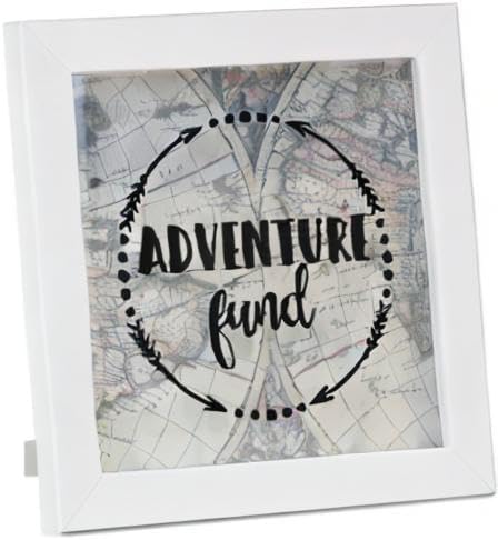 Lawrence Frames 8x8 Adventure Fund White Shadow Box Frame