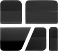 KVAEY 5 in 1 Rubber Squeegee Kit, Anti-Scratch Flexible Soft Matte TPU Coating Scraper Kit, Small Tint Squeegee Water Blade Scraper for Paint Protection Film Household Cleaning (Black)