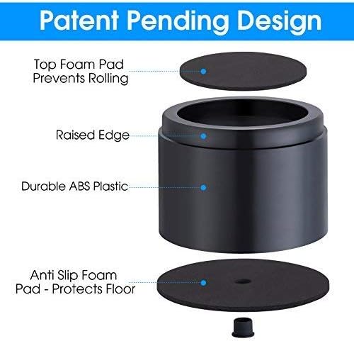 iPrimio Bed Risers 3" Lift, Heavy Duty, Dorm Storage, Round, Brown, 8 Pack