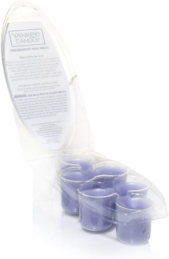 Yankee Candle Scented Wax Melts for Wax Warmers, Long Lasting Home Fragrance, Odor Eliminating Wax Cubes, Lilac Blossoms, 6 Count (Pack of 2)