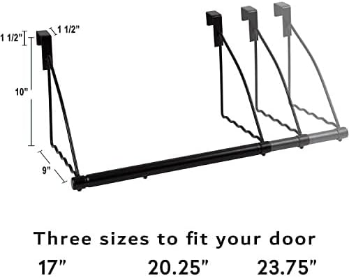 HOLDN’ STORAGE Over The Door Hanger for Clothes, Black