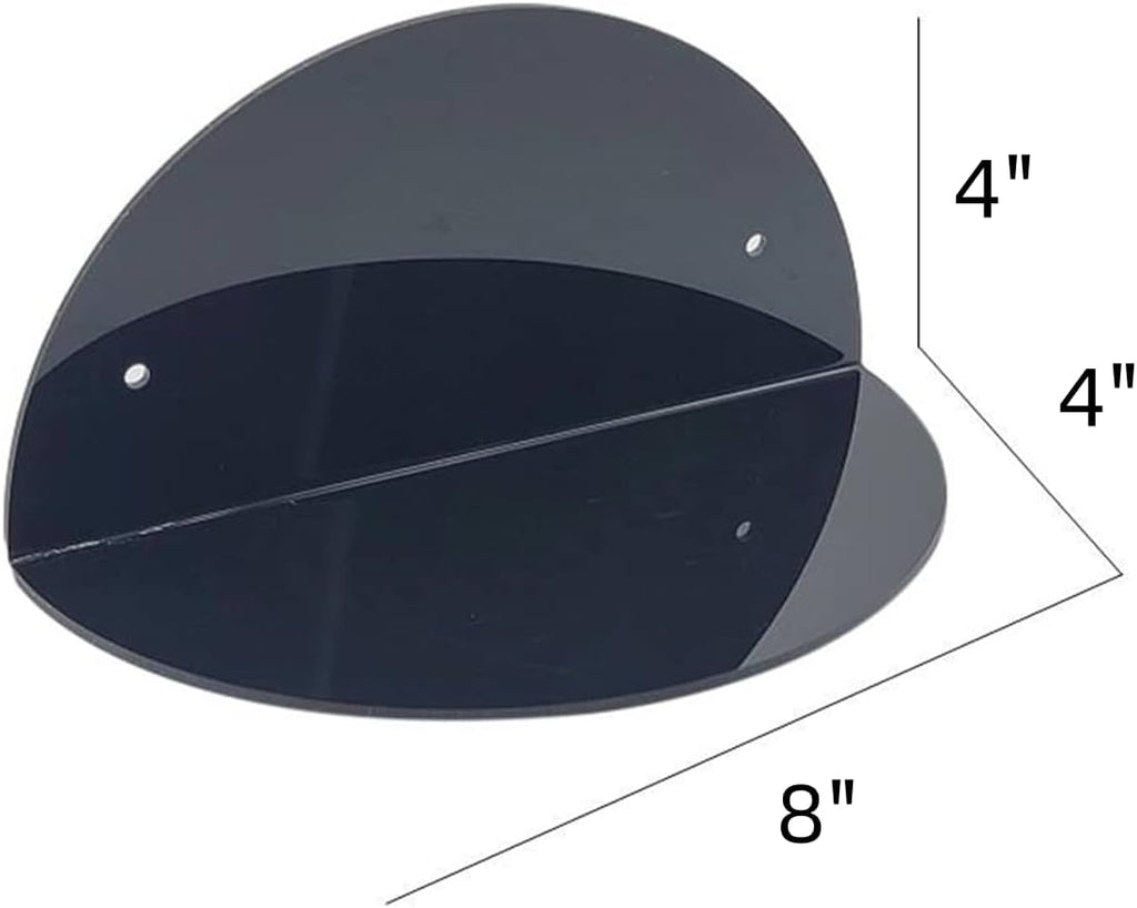 ROYALITA 2-Pack Small Acrylic Shelves Room Decor Floating Shelves, Black