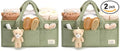 PeraBella Diaper Caddy Organizer for Changing Table, Storage Basket for Wipes, Gift for Baby Shower, Car Organizer, Nursery Organizer, Portable Storage (Pack of 2)