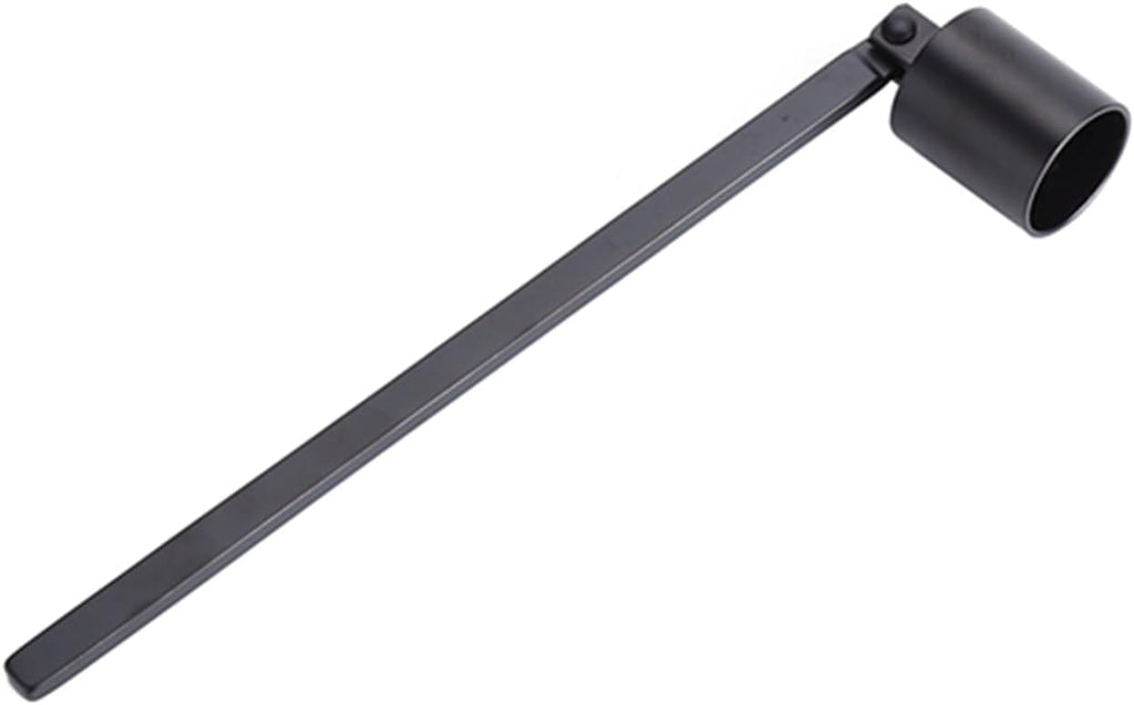 7.5 * 0.9in Fashion Stainless Steel Straight Tube Shaped Candle Snuffer Wick Trimmer Candle Wick Trimmer Cover Hand Tool (Black)