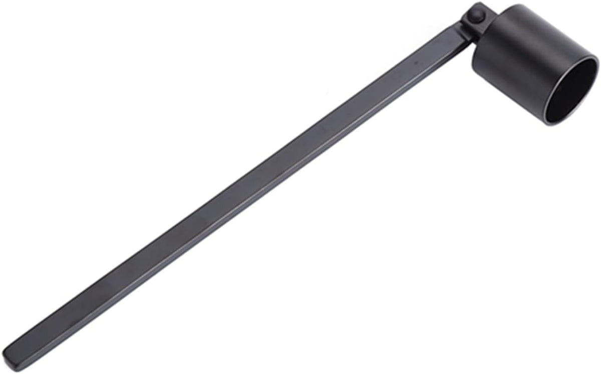7.5 * 0.9in Fashion Stainless Steel Straight Tube Shaped Candle Snuffer Wick Trimmer Candle Wick Trimmer Cover Hand Tool (Black)