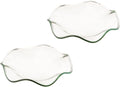 DOITOOL 2Pcs Replacement Flounces Oil Warmer Dish Wax Warmer Replacement Dish, Wax Melt Warmer Liner Glass Candle Warmer Bowl Plate Tray for Melter Burner (Size S)