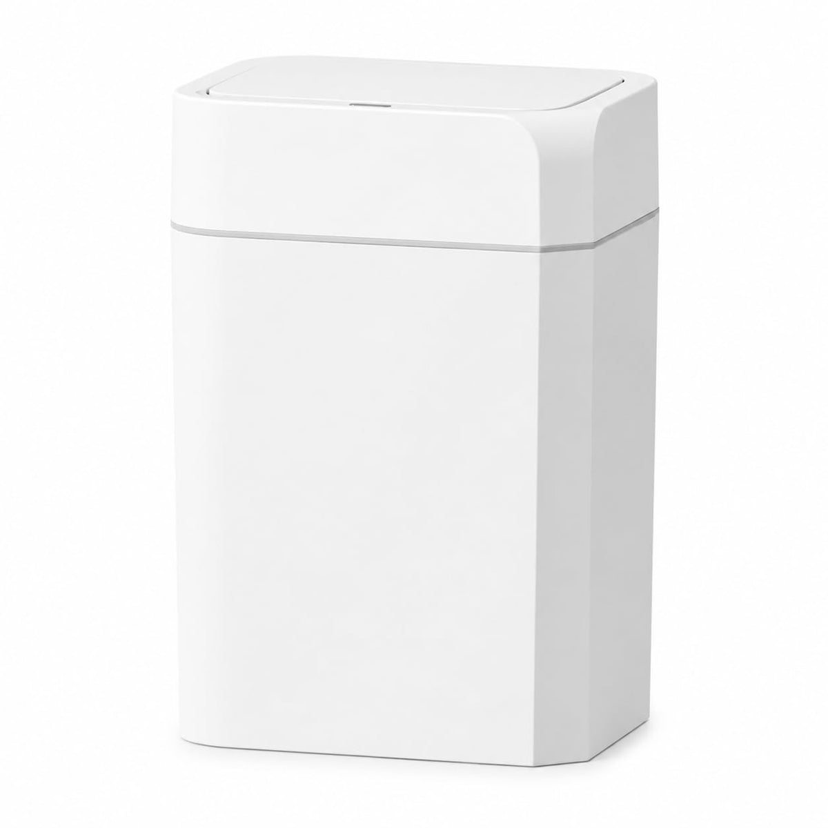 2.4 Gallon Small Automatic Trash Can, White Plastic Touchless Garbage Bin for for Bathroom, Bedroom, Office, Kitchen, 9 Liter Small Motion Senor Trash Can