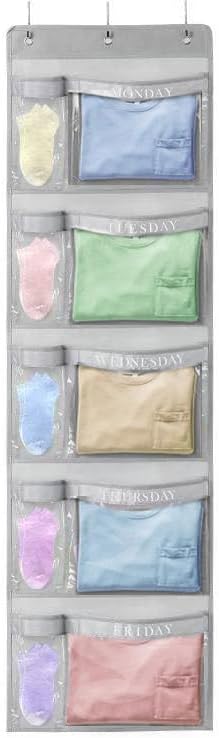 Weekly Kids Clothes Organizer – Day of The Week Hanging Closet Storage