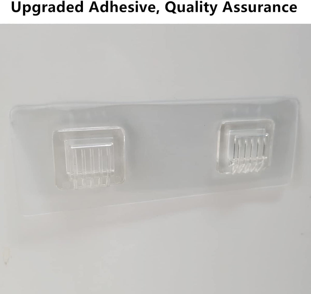 JiePai Adhesive Acrylic Corner Shower Caddy 2 Pack, Rustproof Bath Shelf