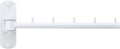 Folding Wall Mounted Clothes Hanger Rack with Swing Arm Stainless Steel Heavy Duty Coat Hook for Bathroom, Bedroom, Laundry Room- White