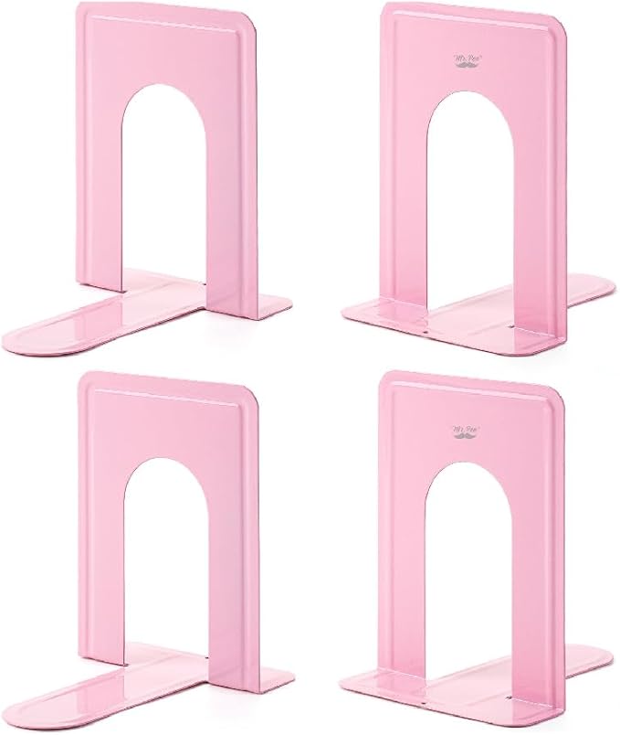 Mr. Pen- Book Ends, 4 Pack, Light Pink