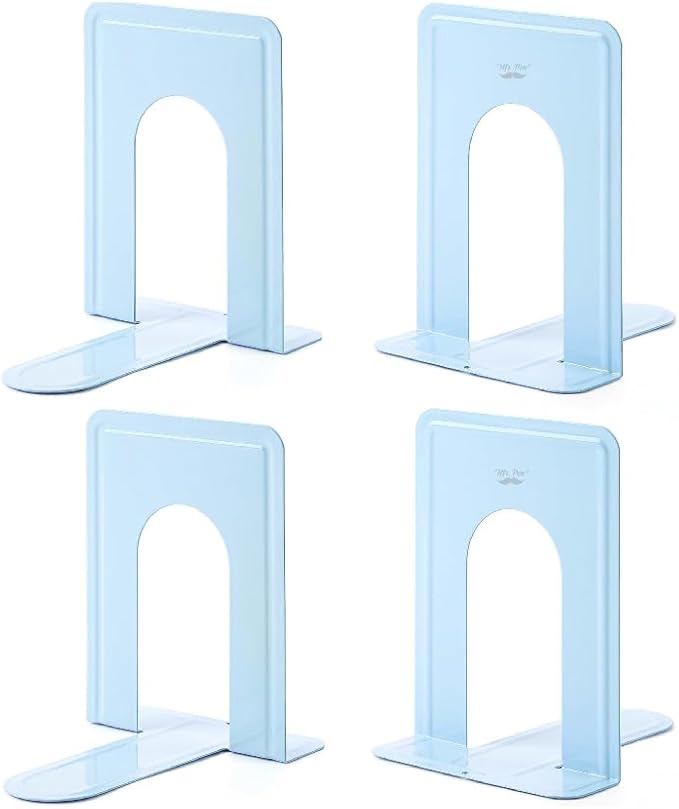 Mr. Pen- Book Ends, 4 Pack, Light Blue
