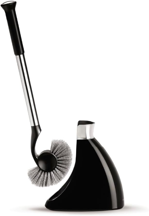 simplehuman Toilet Brush with Caddy Stainless Steel, Black