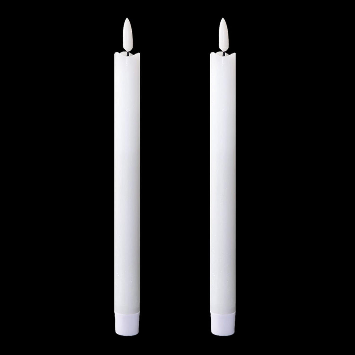GenSwin Led Flameless Taper Candles Battery Operated Remote Timer White