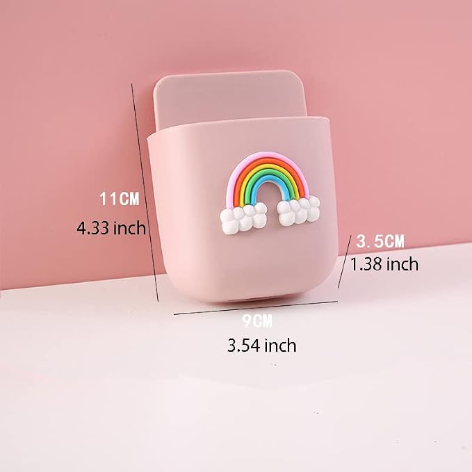 2 Pcs Remote Control Holders,Cute Pen Holder for Wall,Pink Pencil Holder For Wall,Pen Organizer for Wall,Remote Control Holder Wall Mount