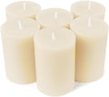 DEYBBY Ivory Beeswax Pillar Candles, 2x3 Inch, 6 Pack, 30‑Hr Per Candle