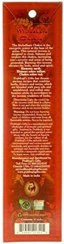Prabhuji’s Gifts - Divine Chakra Incense Sticks - Muladhara Root Energy - Handmade Herbal Indian Incense - Agarbatti Sticks for Meditation & Cleansing - Earth Element, Serenity & Grounding (10 Pack)…