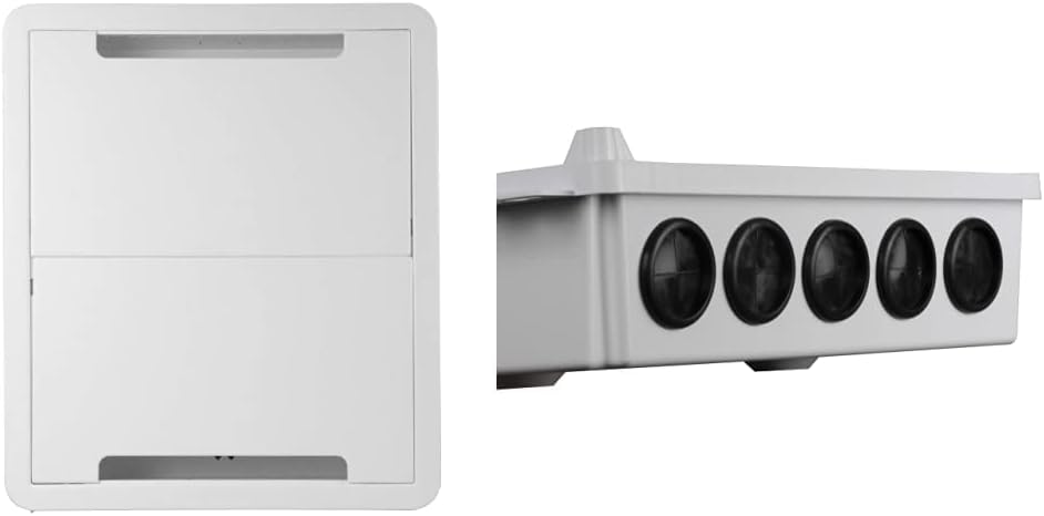 On-Q Legrand 17 Inch Media Enclosure and Rubber Grommet Accessory Bundle for in-Wall Device Storage | Cable Management