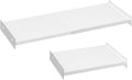 Closet Organizer Shelves Expandable Tension Shelving Rack Cabinet Storage Shelf Heavy Duty Metal DIY Divider Separator for Wardrobe Cupboard Pantry Kitchen Bathroom,White,2packs