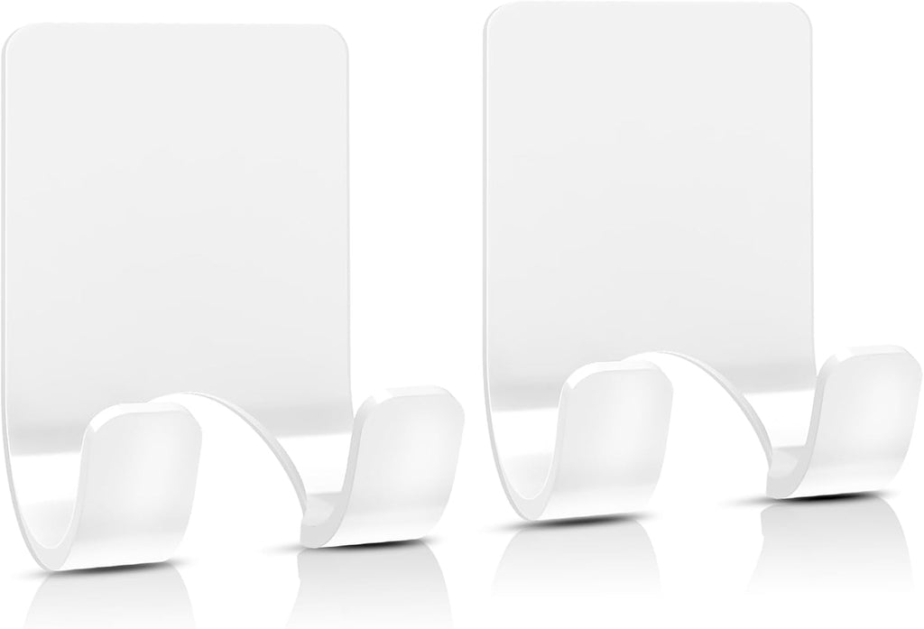VIS'V Shower Wall Adhesive Razor Holder for His and Hers, White, 2 Pcs