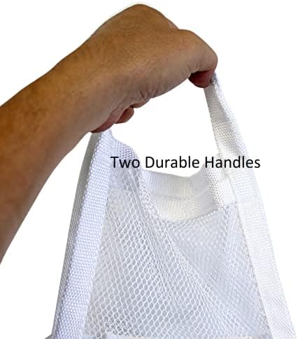 Large Soft Nylon Mesh Laundry Basket with Handles Portable and Collapsible For Dirty and Clean Laundry Home Travel College Dorm Also Ideal For Toys and Sporting Goods (Pack of 2)