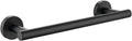 TASTOS 12 Inch Black Single Towel Bar Rack, SUS 304 Stainless Steel Round Bathroom Towel Bar Heavy Duty Towel Holder Kitchen Towel Rod, Wall Mount with Screws Towel Bar Rod Matte Black Finish