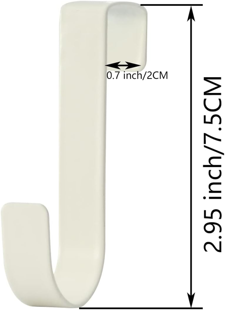 eywlwaar Over The Cabinet Door Single Hooks 5 Pack (White)