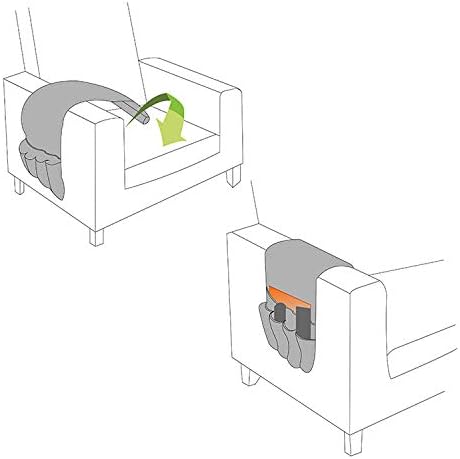 ITODA Armrest Organizer for Sofa Couch Chair, Waterproof Hanging Recliner Caddy 5 Pockets Storage Bag