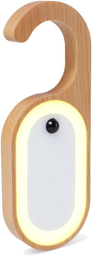 LANDGOO Keyhole Light, Doorknob Memo Board Night Light,Beech, 1 Pack