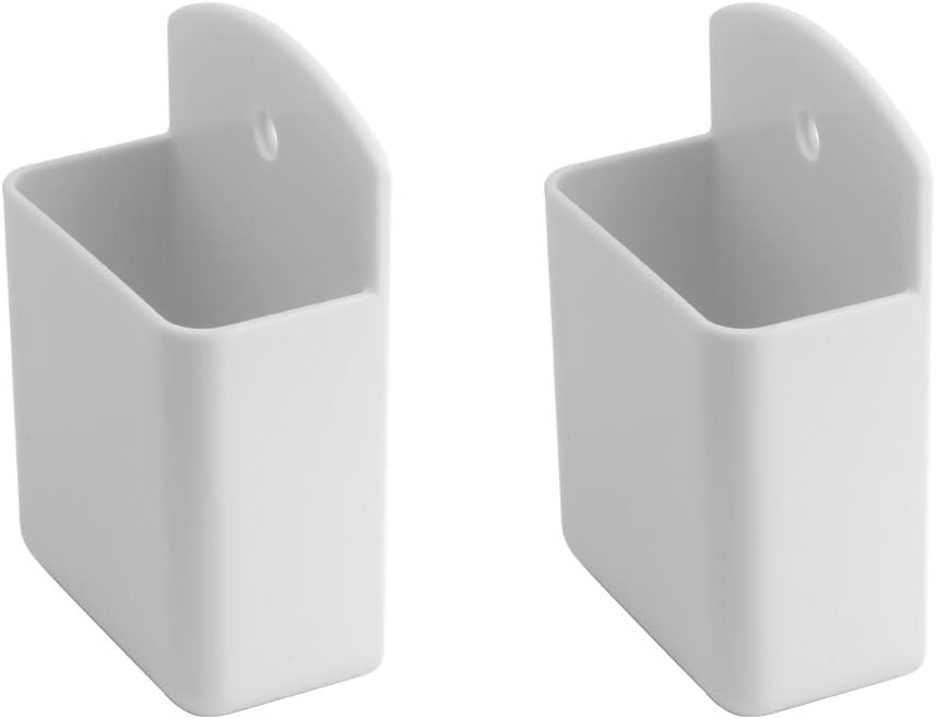 2 Pcs Remote Control Holder Wall Mount,Self Adhesive Remote Holder,White