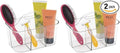 mDesign Small Plastic Shower/Bath Storage Organizer Caddy Tote with Handle for Dorm, Shelf, Cabinet - Hold Soap, Shampoo, Conditioner, Combs, Brushes, Lumiere Collection, Clear (Pack of 2)