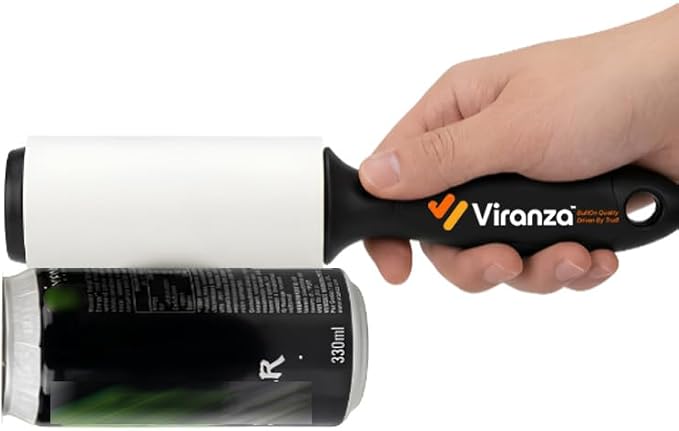 Lint Roller for Pet Hair & Dust Removal – Sticky Portable Lint Remover with 270 Sheets – Reusable Handle for Clothes, Sofa, Furniture, Car & Pet Hair Cleaning – 3 Pack (Black & Pink Combo)